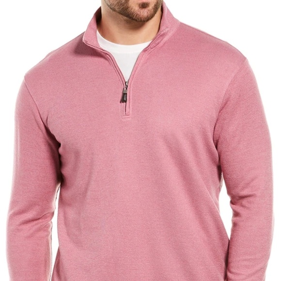 Magaschoni Other - Magaschoni 1/4-Zip Mock Pullover *Red Heather*